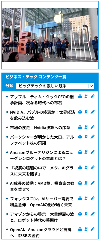 ビジネス・テックコンテンツ一覧